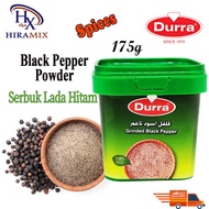 Durra Black Pepper Powder / Serbuk Lada Hitam 175g فلفل أسود مطحون
