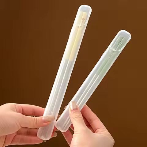 WORTHBUY Cute Portable Chinese Chopsticks 316 Stainless Steel Non Slip Chopsticks Sushi Stick Dishwa