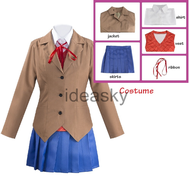【Eco-friendly】 Sayori Yuri Natsuki Monika Cosplay Costume Doki Doki Literature Club School Anime Hal