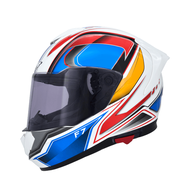 M2R Stop Safety Helmet F-7 2 Science Fiction White Red Blue Lining Removable Built-In Sunglasses Hea