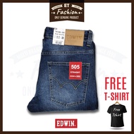 EDWIN ® Men's Jean Classic 505 Long Pants Smart Casual Seluar Jeans Lelaki Original Edwin Jeans Stra