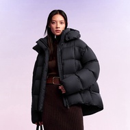 เสื้อแจ็คเก็ตขนเป็ด Bosideng สำหรับผู้หญิง ทรงหลวม แฟชั่น อบอุ่น หนา แขนยาว ปกติ ฤดูหนาว 2024 จีน