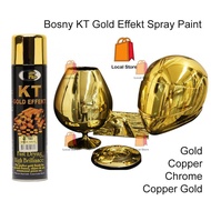 [ 1 UNIT ] Bosny KT Gold Effekt Spray Paint Kt Gold Effect Bosny Chrome Spray Paint Spray Warna Emas