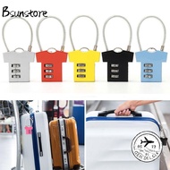 BSUNS Password Lock, Cupboard Cabinet Locker Padlock Aluminum Alloy Security Lock, Multifunctional Steel Wire 3 Digit Mini Suitcase Luggage Coded Lock