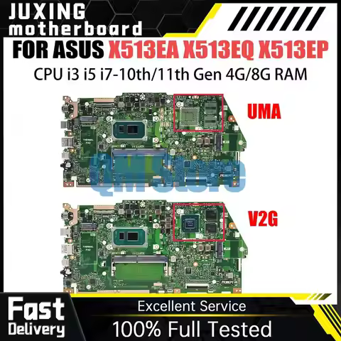 Notebook Mainboard For ASUSX513EA X513EP X513EQ R513E K513E F513E A513E Laptop Mother board CPU I3 I