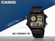 CASIO 手錶專賣店 國隆 AE-1200WH-1B 方形電子世界時間地圖男錶  一年保固_開發票