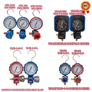 Single Gas Meter Manifoid Gauge Low Pressure Gauge R22 R410A R32 R134A R12 Aircond Ekon Gas Testing 