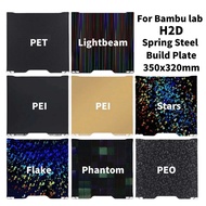 For Bambu Lab H2d Bed Double Sided Bambulab Smooth Build Plate 350x320 Hiqh Quality For Bambu Lab H2