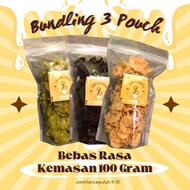 PAKET BUNDLING 3 POUCH KEMASAN 100 GRAM KERIPIK PISANG LUMER VIRAL CEMILAN KEKINIAN