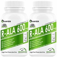 HAYER R-Alpha Lipoic Acid 600mg, Glutathione, Vitamin B12, Hyaluronic Acid & Plant Based Omega 3. AL