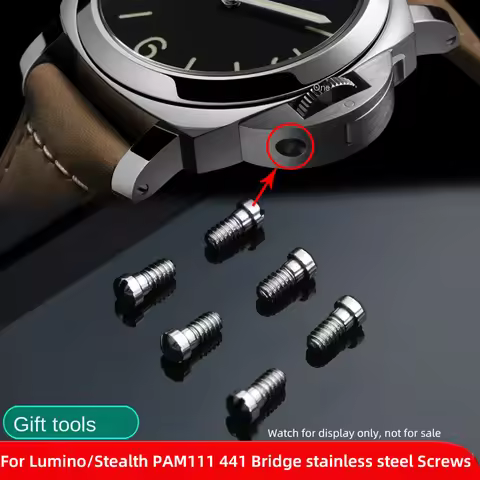 For Panerai PAM441 screw dial crown fitting bridge ear screw fixing bolt Stainless steel 441/111/005