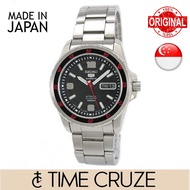 [Time Cruze] Seiko 5 Sports Japan Made Automatic Stainless Steel Black Dial Men Watch SNZG69J1 SNZG69J SNZG69