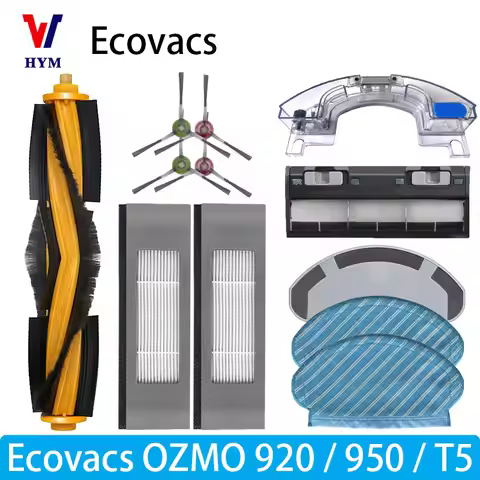 For Ecovacs Debot OZMO T5 / 920 / 950 Accessories Main Side Brush Water Tank Castor Wheel Filter Mop