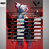 VALORANT Points (Malaysia) Murah & Pantas Topup | 475VP 1000VP 2050VP | Tanpa Password Fast Delivery