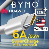 【6A 66W/5A 40W】HUAWEI SuperCable SuperCharger Type C USB Rapid Cable Data Cable Super Quick Charge C