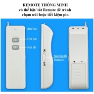 Remote RF tần số 315Mhz RF433Mhz tàm xa 3000m - Nút nguồn - 2 nút học lệnh độc lập
