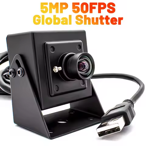 5MP 50FPS Global Shutter USB Camera No Distortion Lens Industrial Metal Box 1080P60FPS Motion Camera