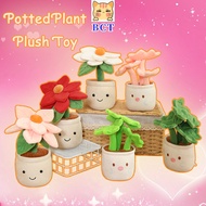 BCT✨NEW✨Potted Plant Plush Toy Lifelike Four-Leaf Clover Potted and Poinsettia Potted Stuffed Doll C