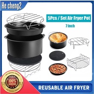 【SG SELLER LOCAL STOCK】7 Inch 10PCS SHIP IN 24 HOURS Air Fryer Accessories 7 Inch 10PCS for Most   3