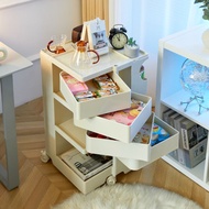 3-in-1 Mobile Furniture Set (Storage/Coffee Table/Bedside Table) Minimalist White Design