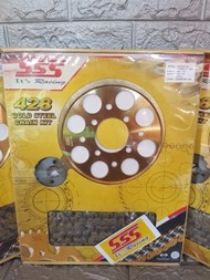 SSS 14 44T 428 SPROCKET SET HYBRID STEEL GOLD SUZUKI RAIDER 150 CARB RAIDER150FI