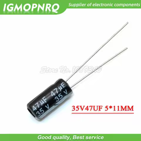 50PCS 35V47UF 5*11mm 47UF 35V 5*11 Aluminum electrolytic capacitor