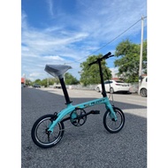 [ CLEARANCE SALE ] ALCOTT Z0 14'' FOLDING SINGLE SPEED C/W SUPERLIGHT ALLOY WHEEL BIKE BICYCLE (new 