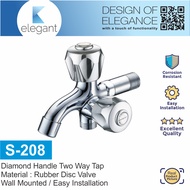 S-208 Diamond Handle Two Way Tap Bathroom Water Tap Washing Machine Two Way Tap