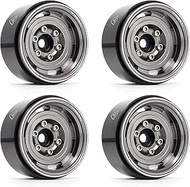 TREAL 1.55'' Beadlock Wheels (4P) Aluminum CNC Classic Wagon Vintage Wheels for 1/10 RC Crawler Car 