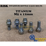 RISK Titanium Bottle cage Bolts M5x12mm (1PCS)