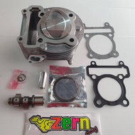 ชุด2ชิ้น ZERNRACING เสื้อ + ลูกสูบ  + แคม หลบวาล์ว MIO / FINO ลูก 59 **คาร์บู** + ปะเก็น