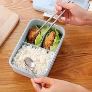 Office 3 Compartment Barley Lunch Box with Free Spoon and Chopsticks.Lv LV LV