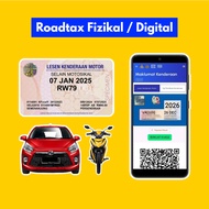 Roadtax Kereta / Roadtax Motor / Cetak Roadtax Fizikal / Roadtax Sticker / Roadtax Cover