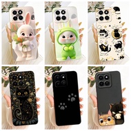 For Honor X7C ALT-LX2 Lens Protective Casing HonorX7c 4G Cute Cat Cartoon Soft Silicone Phone Case