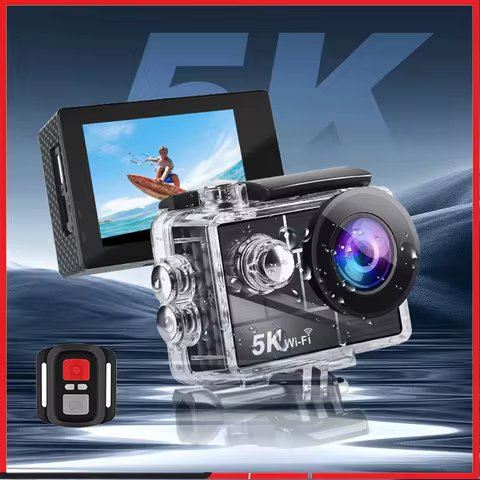 Ultra HD 5K 4K60fps 50MP Action Camera M44 Wi-Fi 5X Zoom 170D Anti-Shake 30M Waterproof Sport Camera