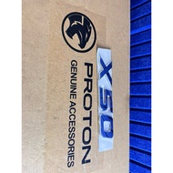 ORIGINAL PROTON X50 WORDING LOGO / EMBLEM  SILVER