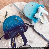 [Jill Punk] Dream Ocean Jellyfish Shape Bow Crossbody Bag Japanese Style Street Fresh Design [J2G415