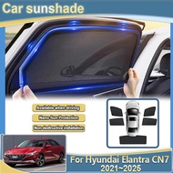 For Hyundai Elantra CN7 i30 Sedan 2021~2025 2023 Mesh Sun Shade Heat insulation Visors Light blockin