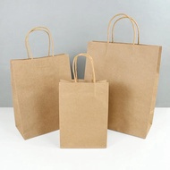 Hd Paper Bag Plain Brown/Packing Gift Bags Paper Bag Paper/Paper Bag Plain Brown Paper Rope 12pcs