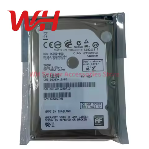 for Hitachi HTS547550A9E384 500GB 5400RPM 2.5" Laptop HDD SATA Internal Hard Disk Drive