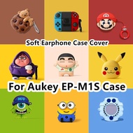 READY STOCK  For Aukey EP-M1S Case Hot Selling Creative Cartoons for Aukey EP-M1S Casing  Soft Earph