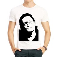 【可選兒童尺寸】博諾T恤衫國外流行個性樂手短袖白色圓領寬松衣服男女 U2 T-shirt