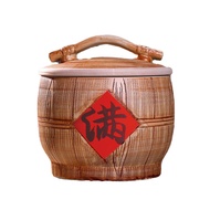 Jingdezhen Ceramic Rice Pot Rice Bucket For Home Flour Container with Lid 10.15kg 0.25kg 0.00kg Pack