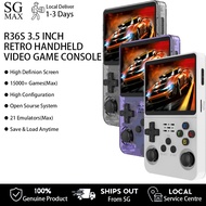 R36S Retro Handheld Video Game Console emulator 3.5 Inch IPS Screen Portable Pocket Video 64GB Games