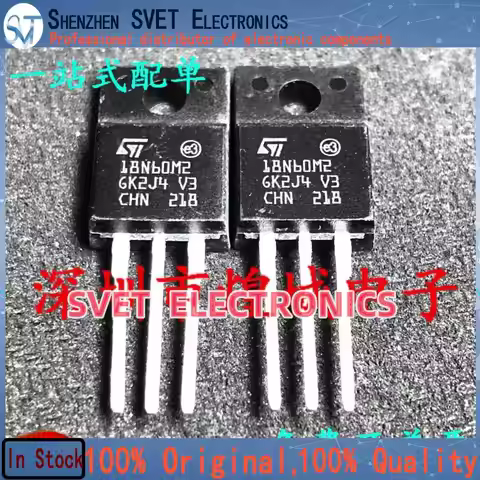 10PCS-50PCS 18N60M2 STF18N60M2 TO-220F 650V 13A Original In Stock Fast shipping