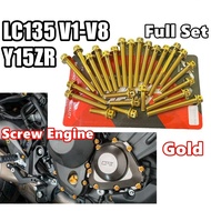 LC135 V1-V8 SCREW ENGINE KINGDRAG SKRU COVER DREAM LAGENDA LC135 4S RS150 SRL115 TITANIUM SKRU COVER ENJIN BODY COVERSET
