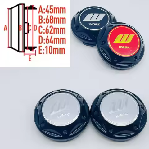 4pcs 68mm Wheel Center Hub for W Work Styling Rims Hub Cover Cap Emblem 56mm Badge Sticker Decals St