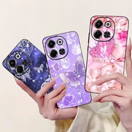 Casing For Tecno Spark 30 5G / Pova 6 Neo 5G Case Fashion Butterfly Flower Soft Silicone TPU Back Co
