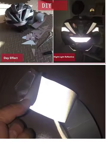5CM Self-adhesive Bright Silver Reflective Chemical Tape R380 EN471 Class-2 High Light DIY Garment B