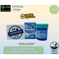 Vicks Vaporub 25g 25ml Xtra Strong Vick Rub Nose Block VAPORISING ointment cold extra 维克斯伤风膏 感冒舒缓膏氏塞